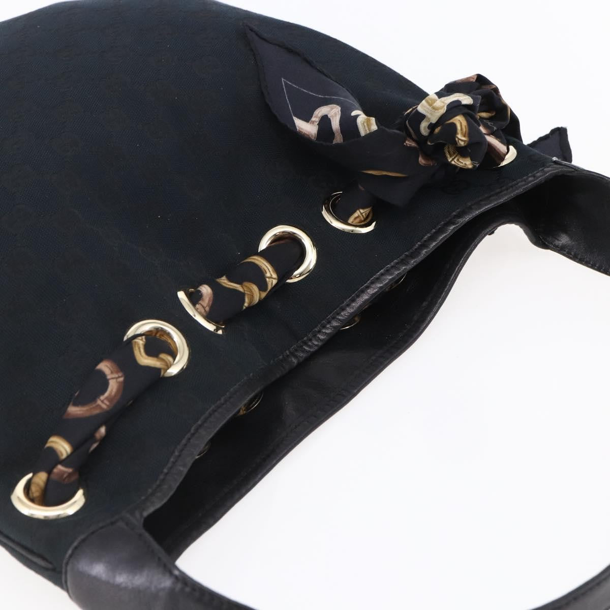 Gucci Positano Hobo GG Canvas, BLACK, CANVAS, Shoulder bag