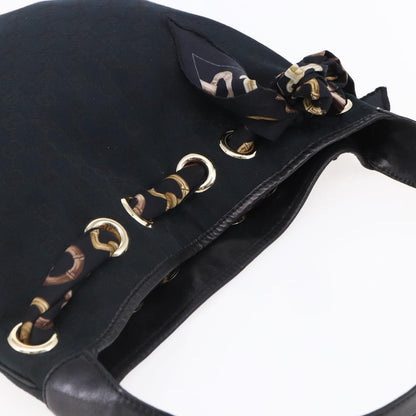 Gucci Positano Hobo GG Canvas, BLACK, CANVAS, Shoulder bag