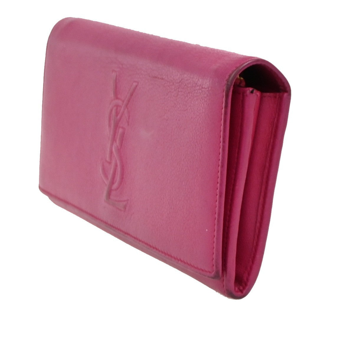 Saint Laurent Belle de Jour Flap Wallet Leather, PINK, LEATHER, Wallets