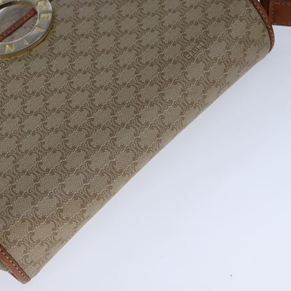Celine Vintage Macadam Shoulder Bag Canvas, BEIGE, CANVAS, Shoulder bag