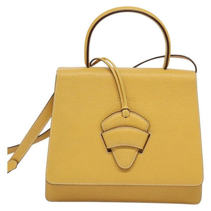 Loewe Barcelona Shoulder Bag Leather, YELLOW, LEATHER, Shoulder bag