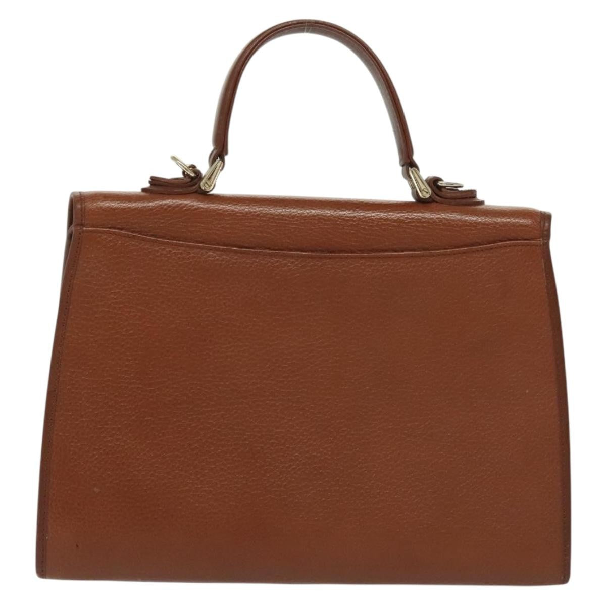 Burberry Vintage Handbag Leather, BROWN, LEATHER, Handbag