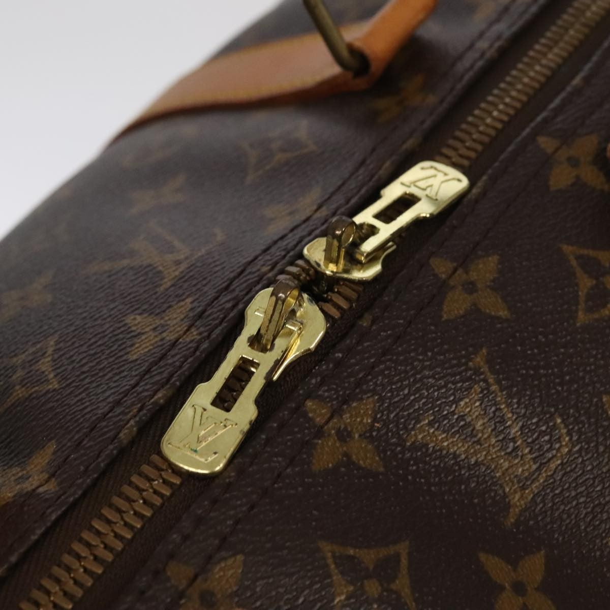 Louis Vuitton Keepall Bag Monogram Canvas, BROWN, CANVAS, Travel bag