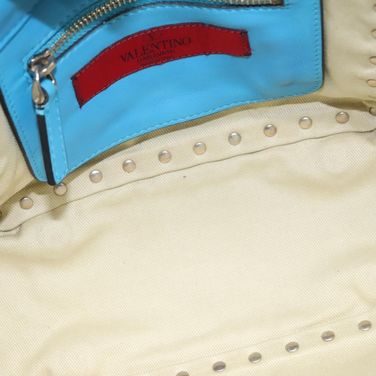 Valentino Garavani Rockstud Tote Soft Leather, BLUE, LEATHER, Tote bag