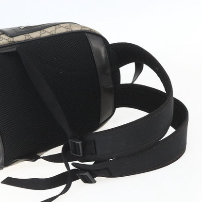 Gucci Zip Pocket Backpack Embellished GG Coated Canvas, BEIGE, PVC, Backpack