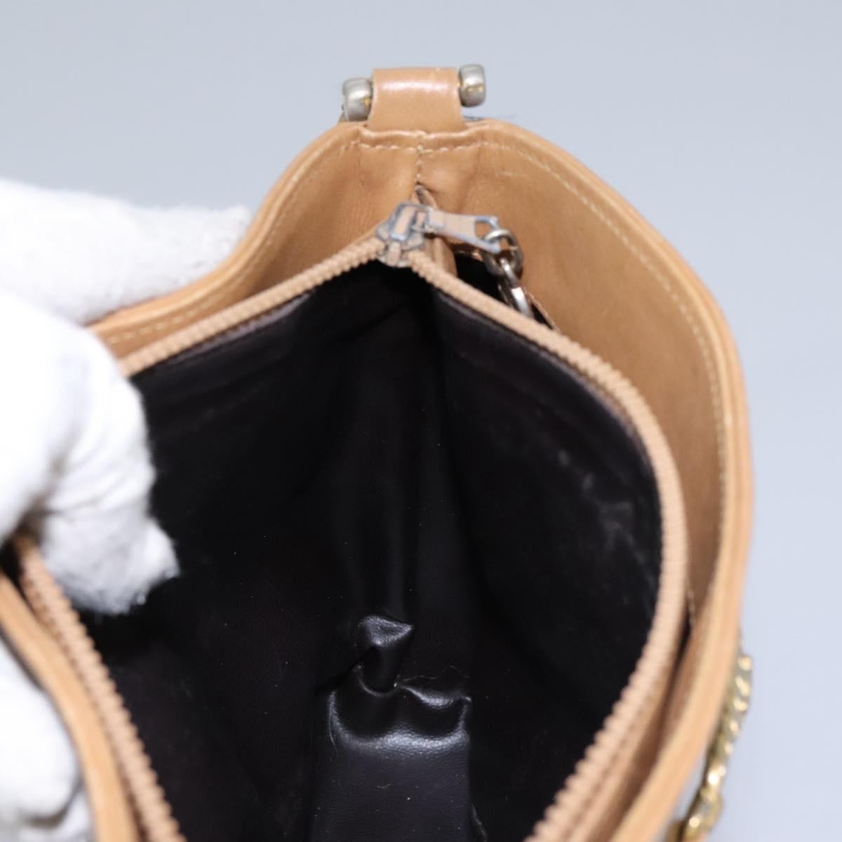 Celine Vintage Macadam Shoulder Bag Canvas, BEIGE, CANVAS, Shoulder bag