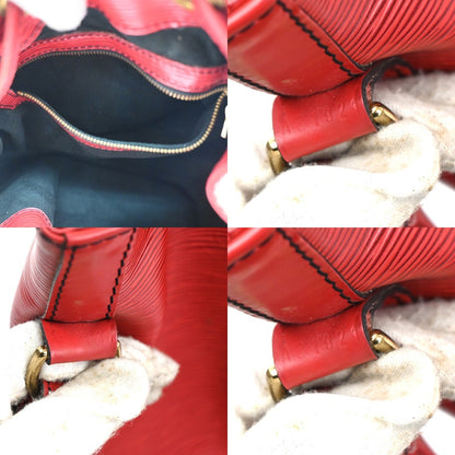 Louis Vuitton Petit Noe Handbag Epi Leather, RED, LEATHER, Shoulder bag