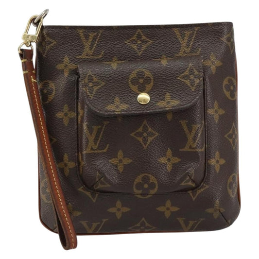 Louis Vuitton Partition Wristlet Clutch Monogram Canvas, BROWN, CANVAS, Clutche & pouche