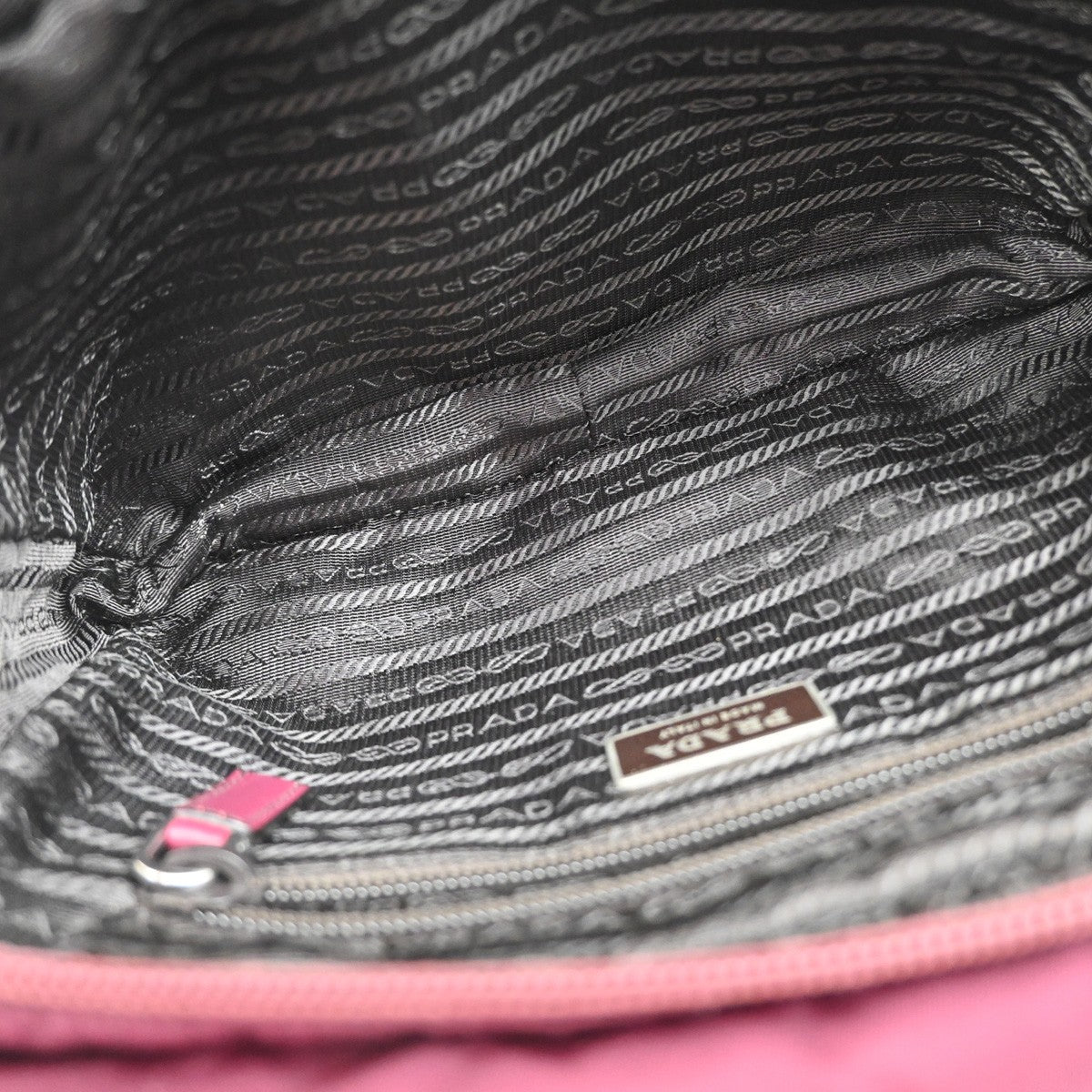 Prada Buckle Messenger Bag Tessuto, BURGUNDY, SYNTHETIC, Crossbody bag