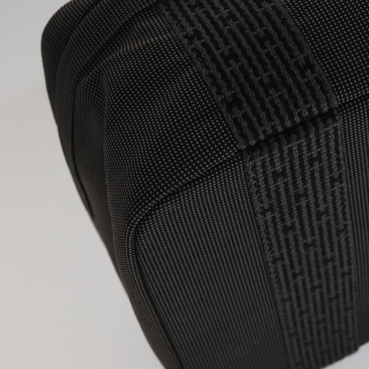 Hermes Vanity Herline Pouch Canvas, GRAY, CANVAS, Clutche & pouche