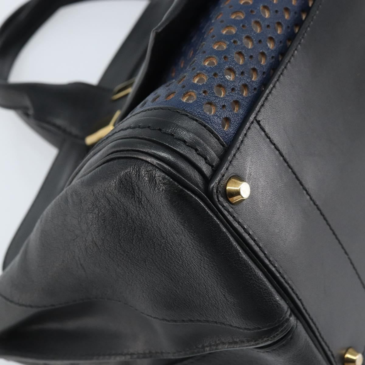 Chloe Alice Satchel Leather, Black, Leather, Handbag