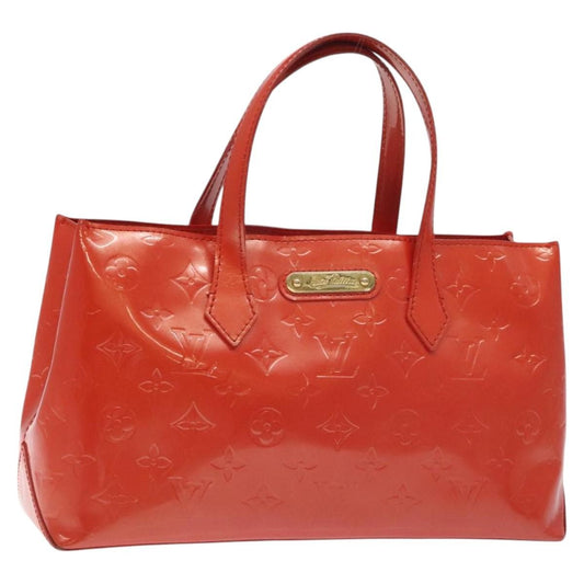 Louis Vuitton Wilshire Handbag Monogram Vernis, ORANGE, PATENT_LEATHER, Handbag