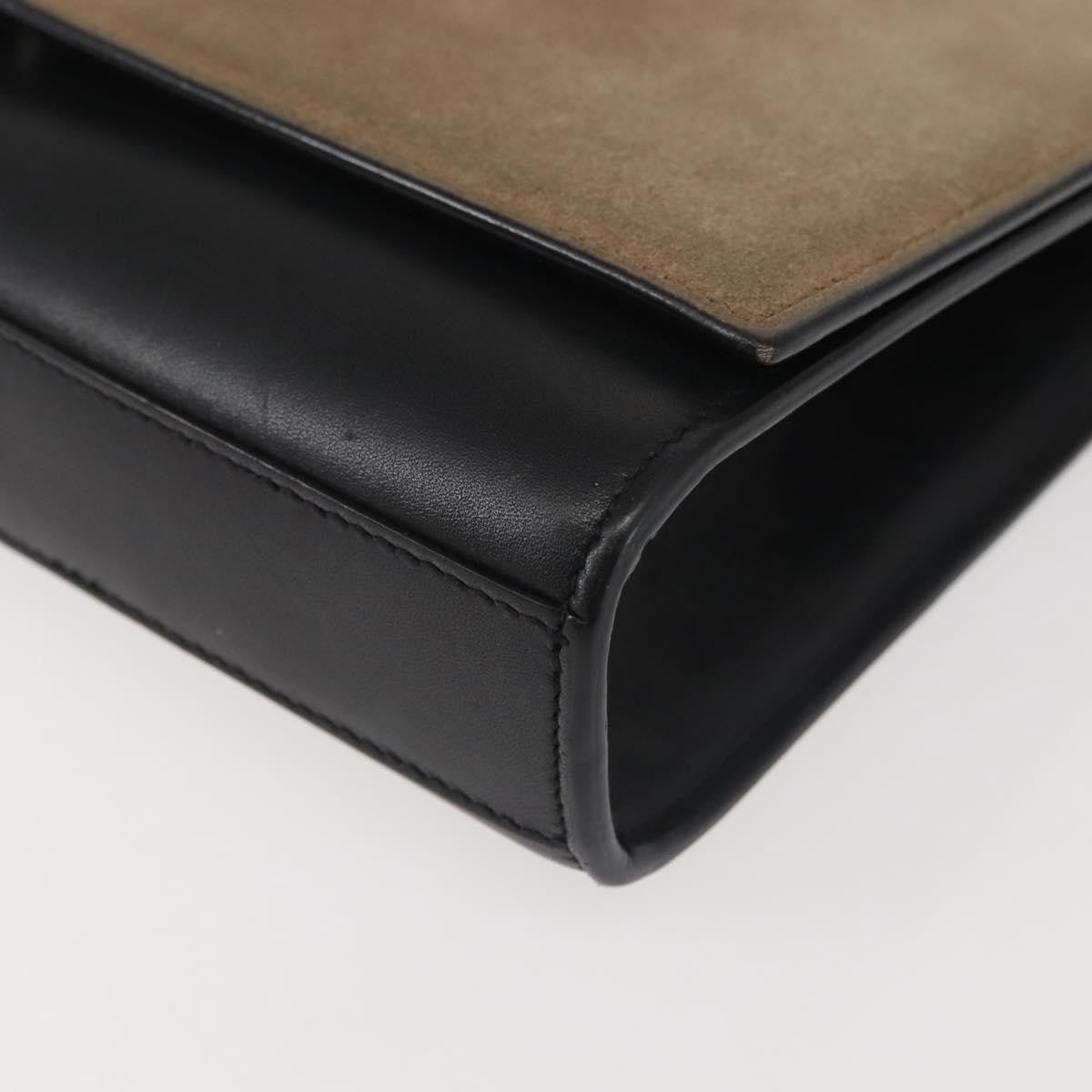 Saint Laurent Classic Monogram Tassel Crossbody Bag Suede, BLACK, SUEDE, Shoulder bag