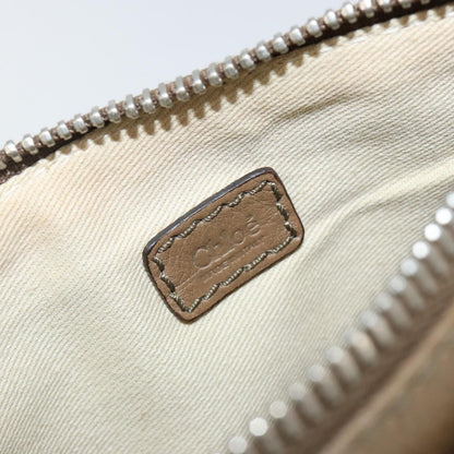 Chloe Paddington Pouch Leather, BEIGE, LEATHER, Clutche & pouche