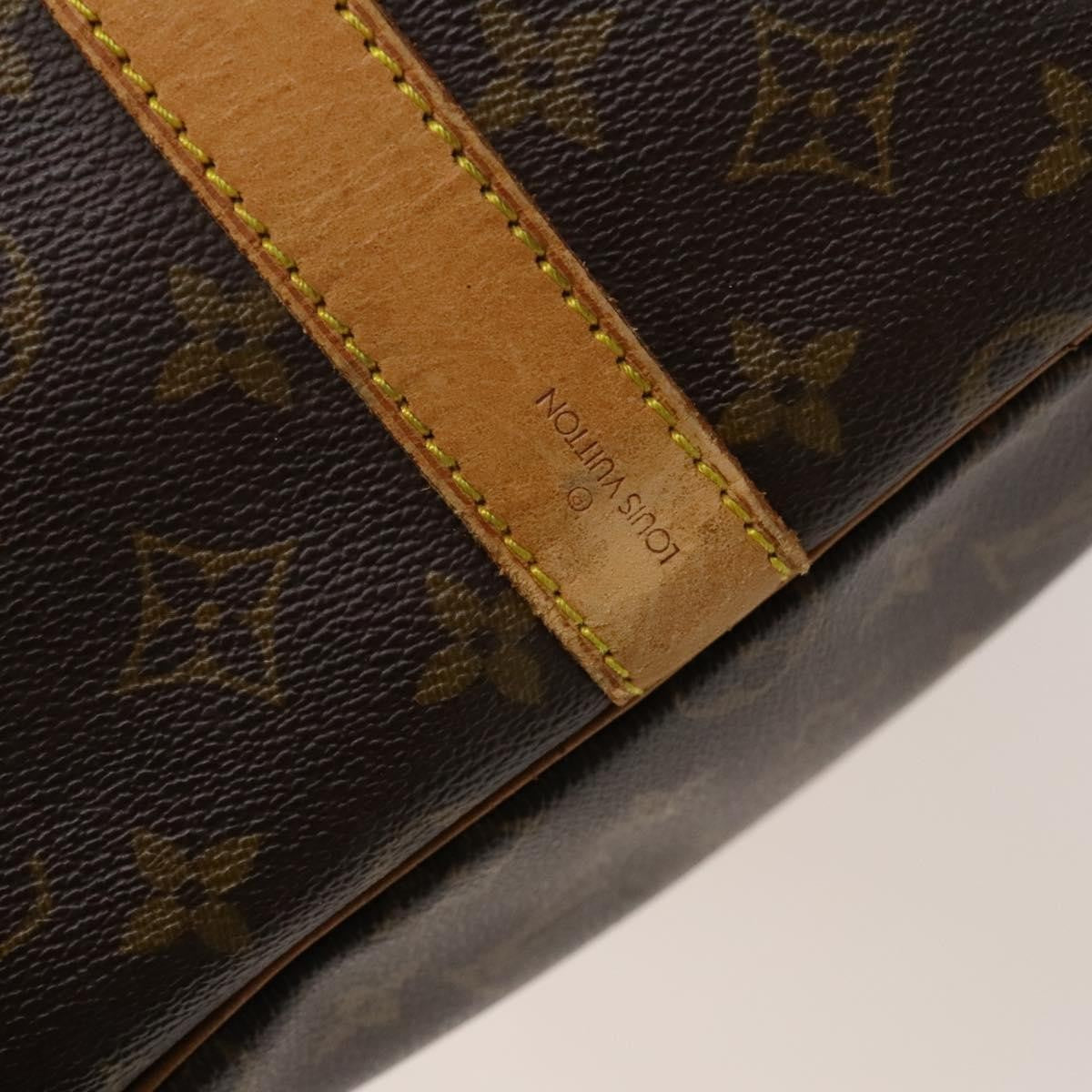 Louis Vuitton Keepall Bandouliere Bag Monogram Canvas, BROWN, CANVAS, Travel bag