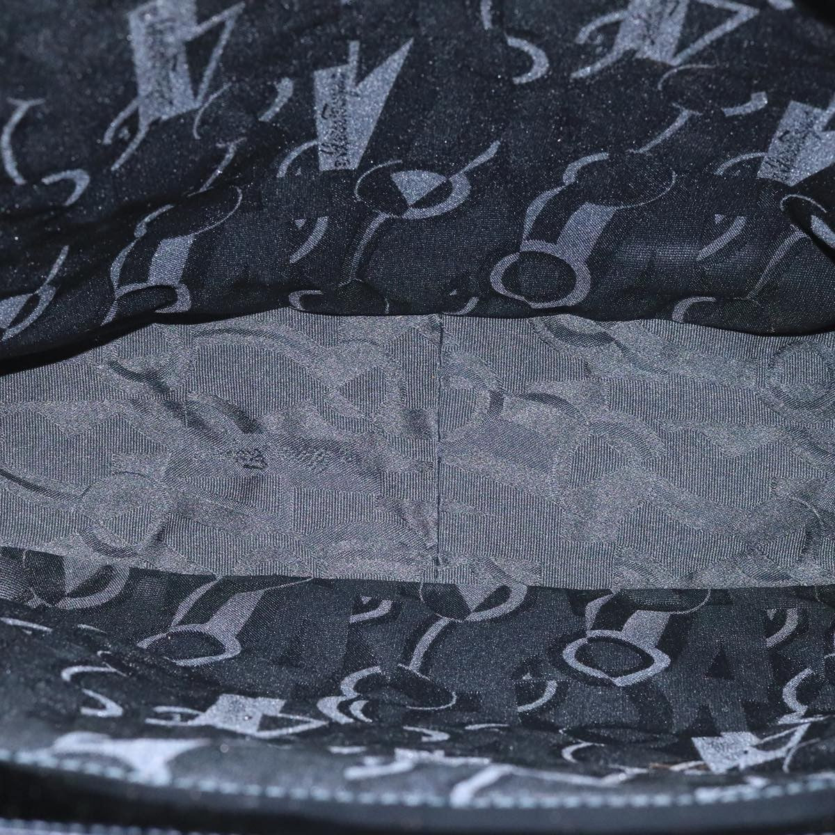 Salvatore Ferragamo Vala Canvas, BLACK, CANVAS, Tote bag