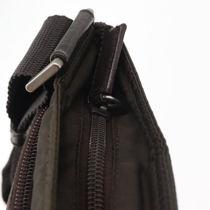 Prada Front Pocket Messenger Bag Tessuto, Khaki, Nylon, Shoulder Bag