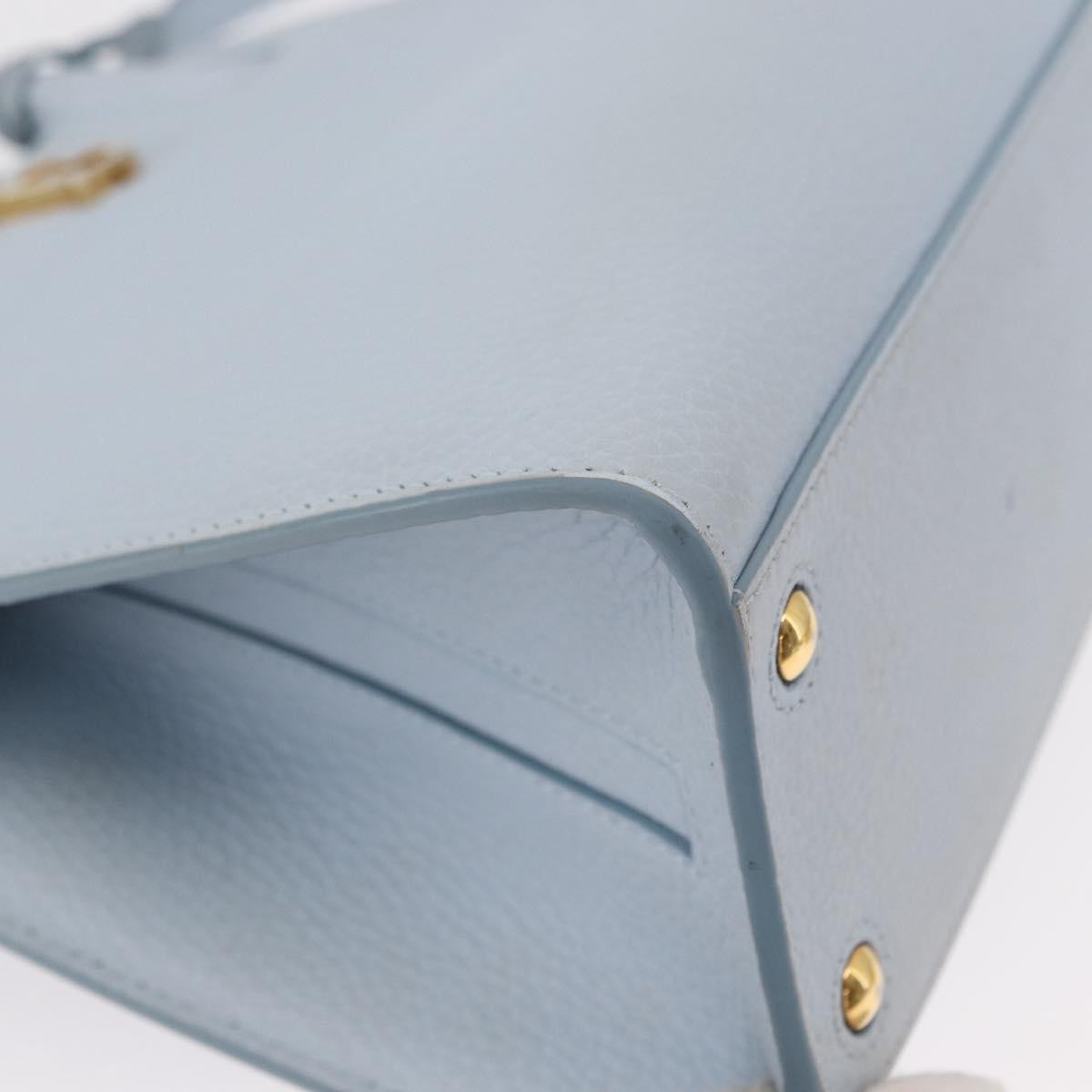 Burberry Frances Tote Leather, BLUE, LEATHER, Handbag