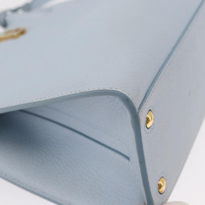 Burberry Frances Tote Leather, BLUE, LEATHER, Handbag