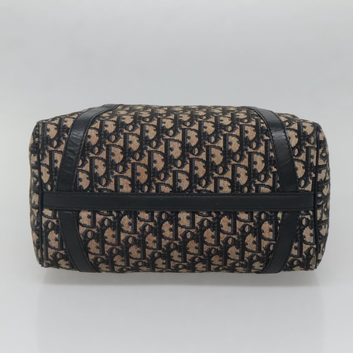 Christian Dior Bowling Bag Oblique Canvas, NAVY, CANVAS, Handbag