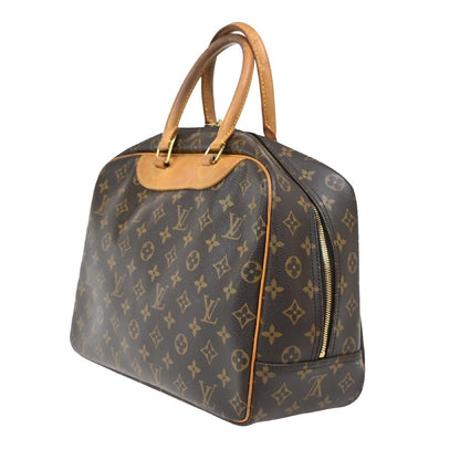 Louis Vuitton Deauville Handbag Monogram Canvas, BROWN, LEATHER, Handbag