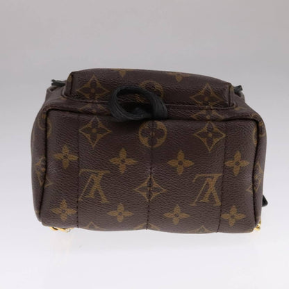 Louis Vuitton Palm Springs Backpack Monogram Canvas, BROWN, CANVAS, Backpack