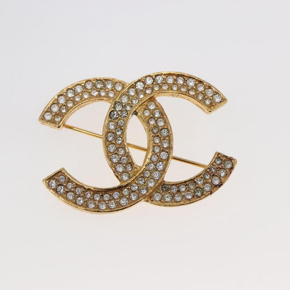 Chanel CC Coco Brooch Metal and Rhinestone, GOLD, METAL, Brooch