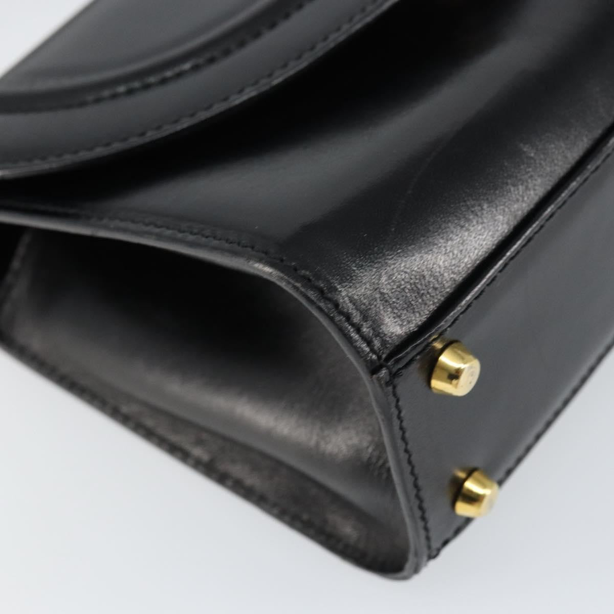 Bally Vintage Handbag Leather, Black, Leather, Handbag