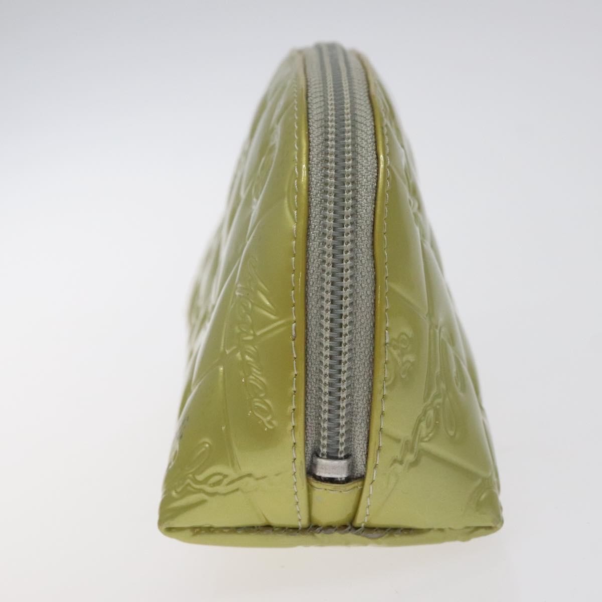 Chanel Vintage Clutch Pleated Leather, GOLD, PATENT_LEATHER, Clutche & pouche