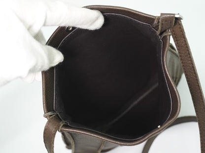 Hermes Toudou Messenger Bag Leather, BROWN, LEATHER, Crossbody bag