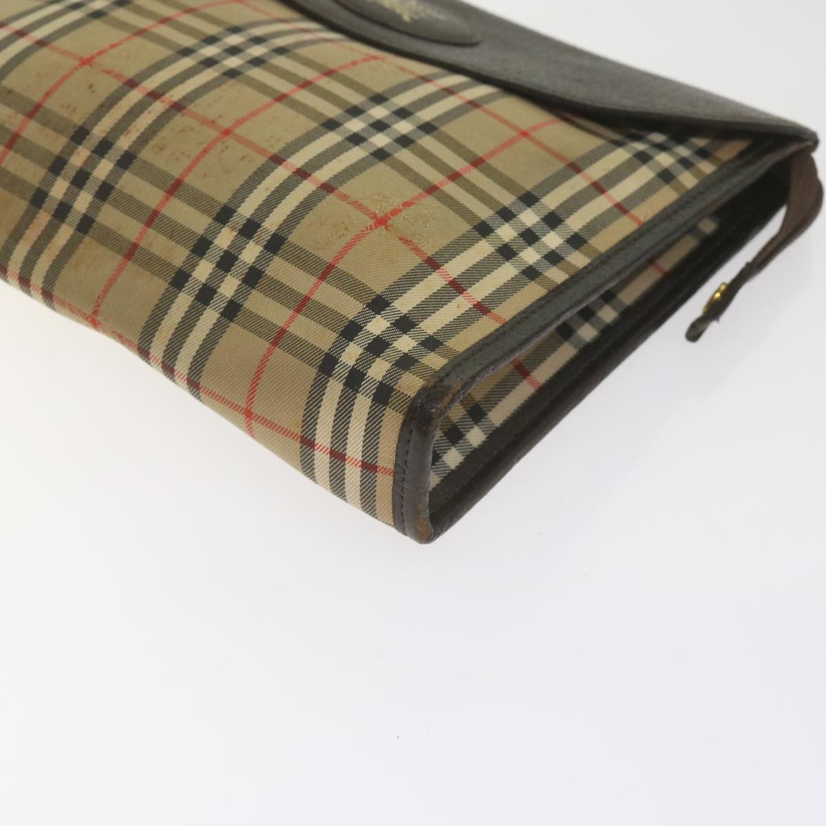 Burberry Nova check Pochette Canvas, BEIGE, CANVAS, Clutche & pouche