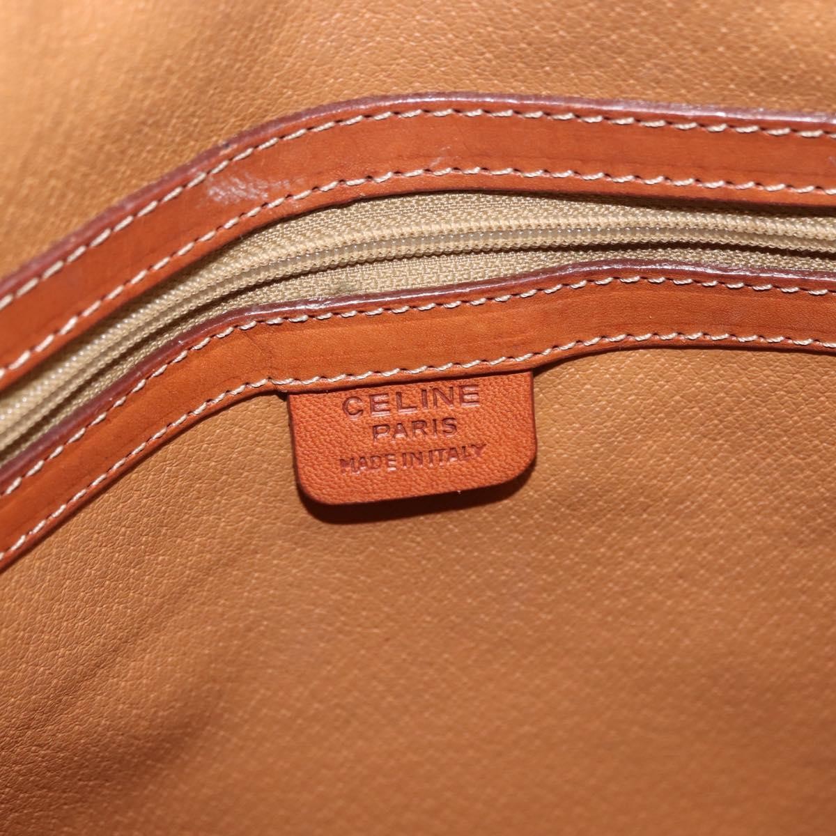 Celine Vintage Macadam Handbag Canvas, BROWN, CANVAS, Handbag