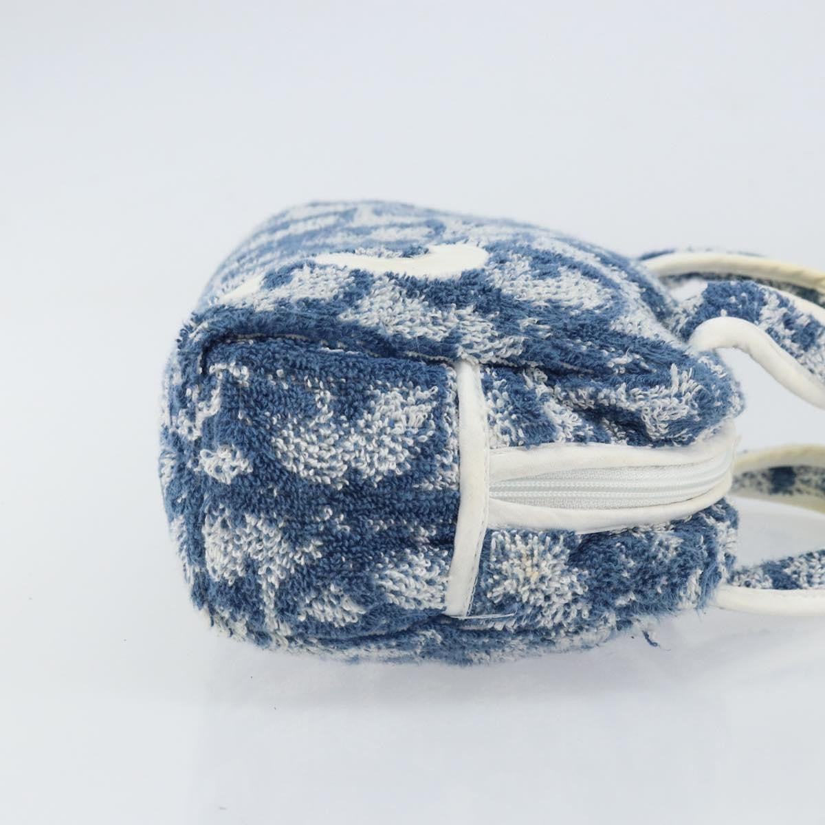 Christian Dior Vintage Trotter Handbag Canvas, BLUE, CANVAS, Handbag