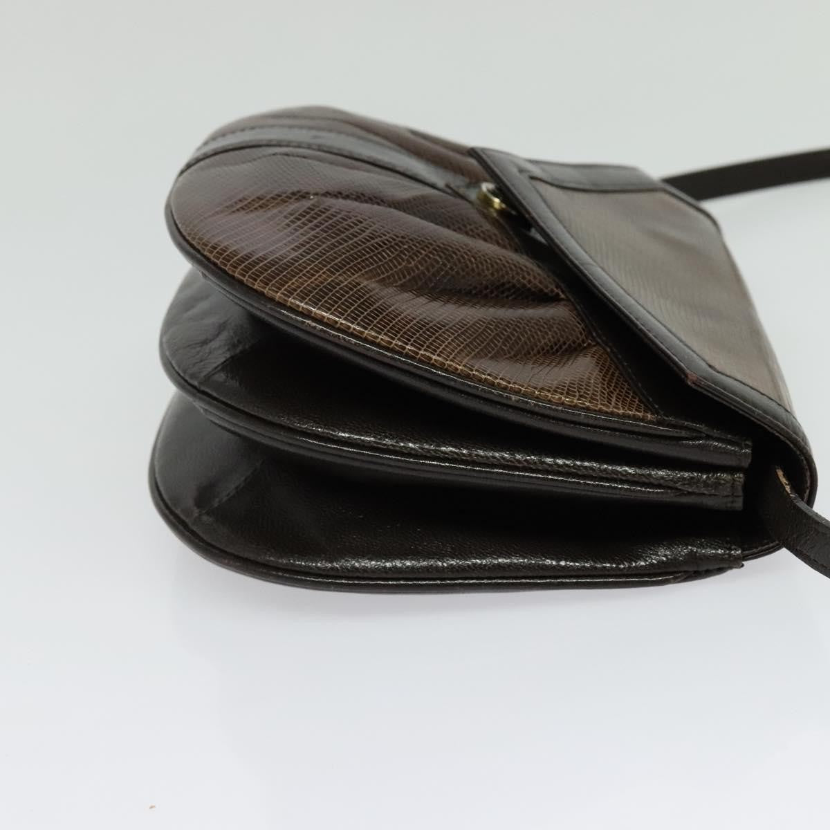 Saint Laurent Vintage Shoulder Bag Leather, BROWN, LEATHER, Shoulder bag