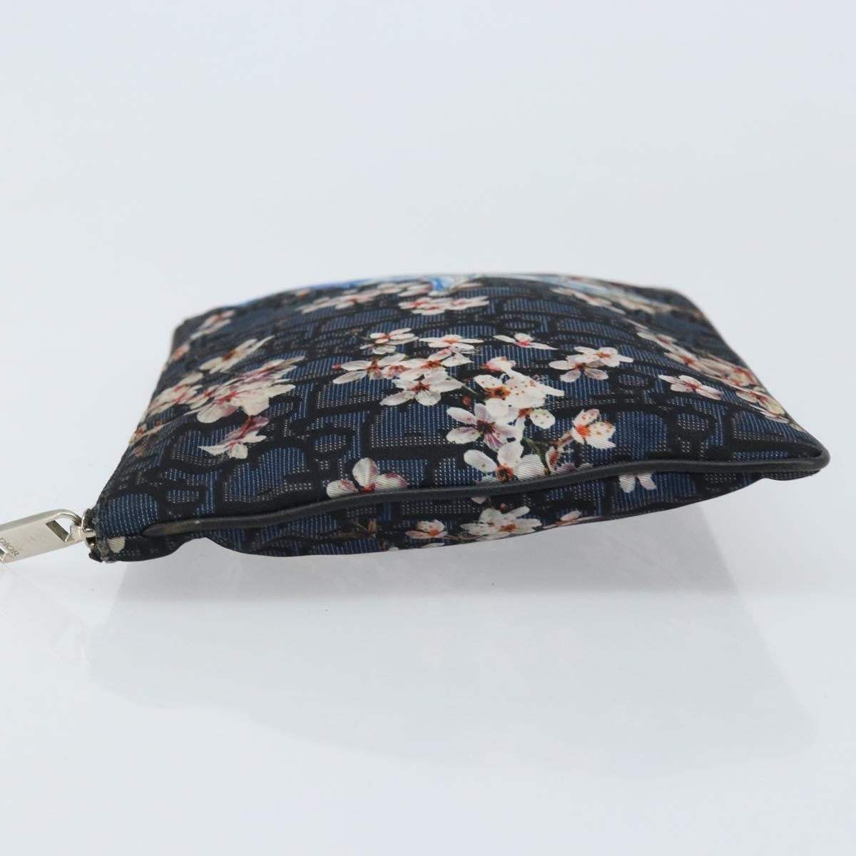 Christian Dior Diorama Clutch Satin, Navy, Canvas, Clutch