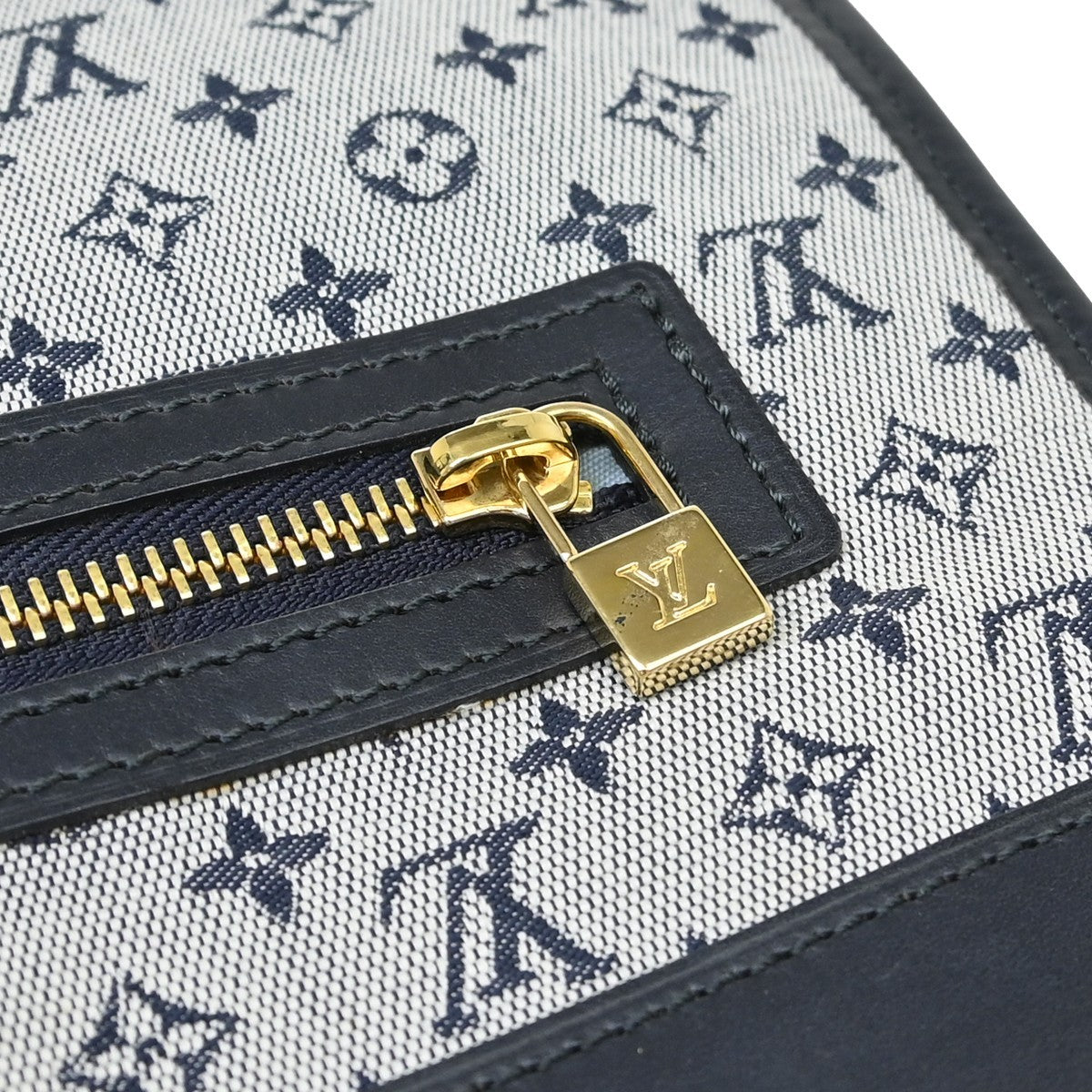 Louis Vuitton Kathleen Tote Mini Lin, Blue, Canvas, Handbag