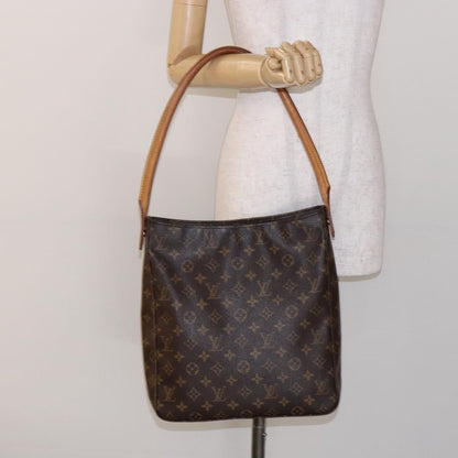 Louis Vuitton Looping Handbag Monogram Canvas, BROWN, CANVAS, Handbag