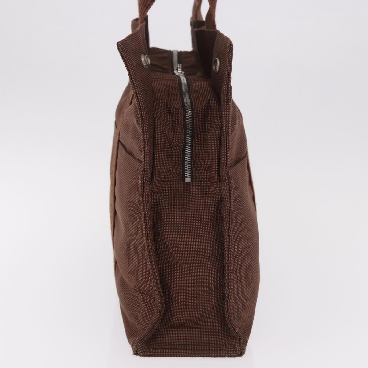 Hermes Fourre Tout Tote Canvas, Brown, Canvas, Tote Bag
