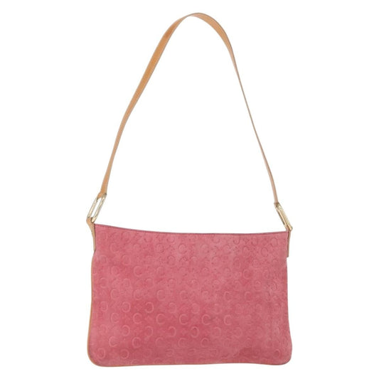 Celine C Macadam Shoulder bag Suede, PINK, SUEDE, Shoulder bag