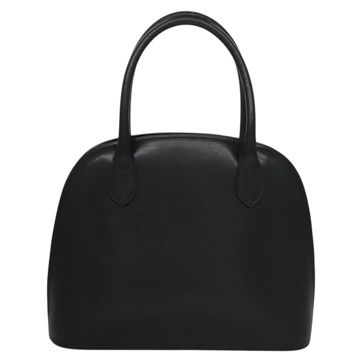 Celine Circle Logo Handbag Leather, BLACK, LEATHER, Handbag