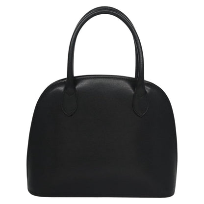 Celine Circle Logo Handbag Leather, BLACK, LEATHER, Handbag