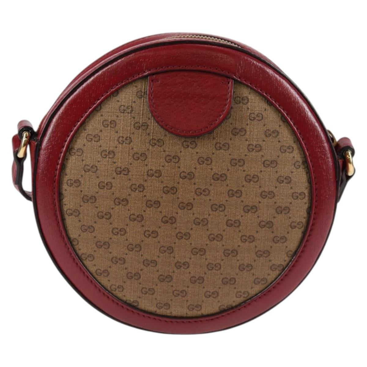 Gucci Doraemon Round Shoulder Bag Printed Mini GG Coated Canvas, BEIGE, PVC, Shoulder bag
