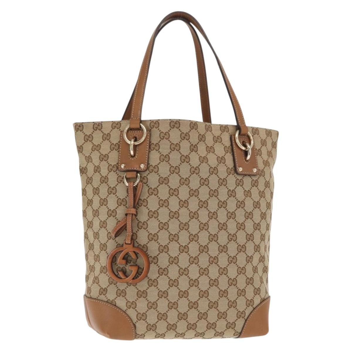Gucci Vintage tote Canvas, BEIGE, CANVAS, Tote bag