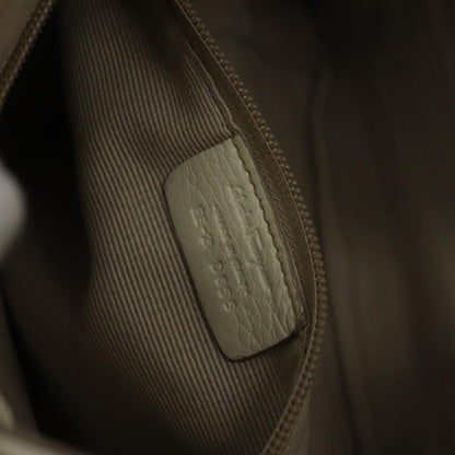 Salvatore Ferragamo Gancini Hobo Stitched Leather, WHITE, LEATHER, Handbag