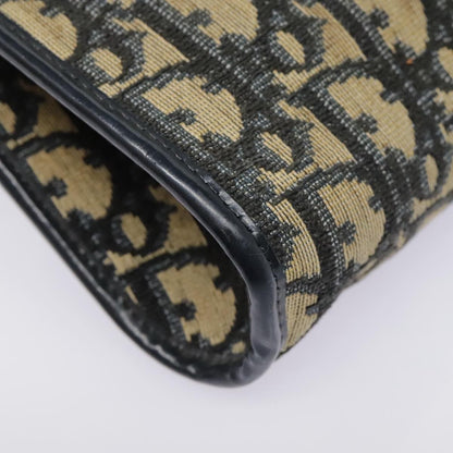 Christian Dior Vintage Flap Crossbody Bag Canvas, NAVY, CANVAS, Shoulder bag