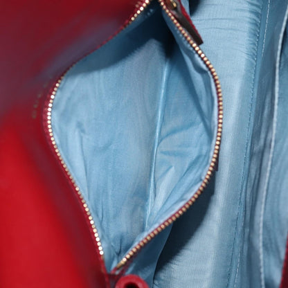 Gucci GG Ring Shoulder Bag Leather, RED, LEATHER, Shoulder bag