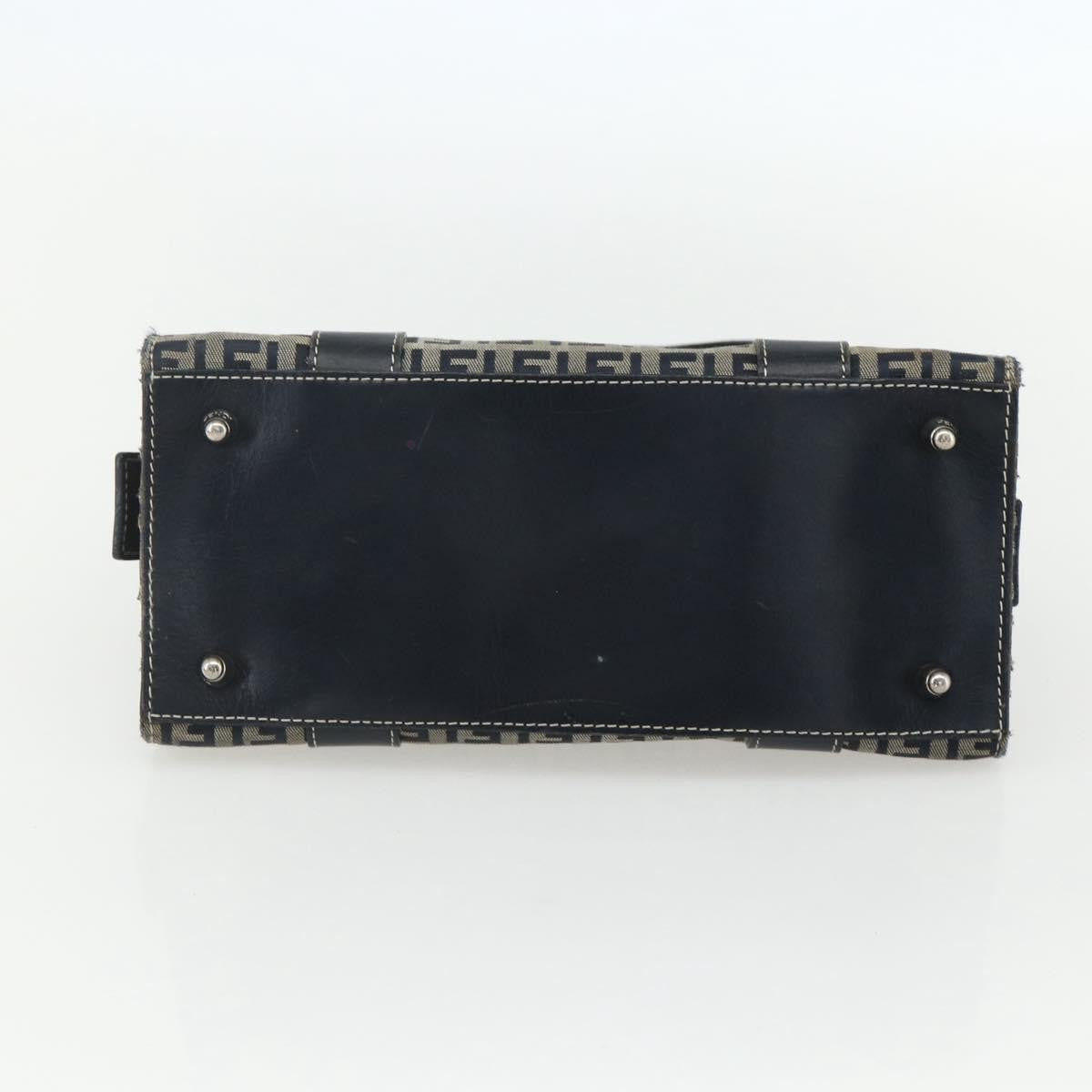 Fendi Vintage Satchel Zucchino Canvas, NAVY, CANVAS, Handbag