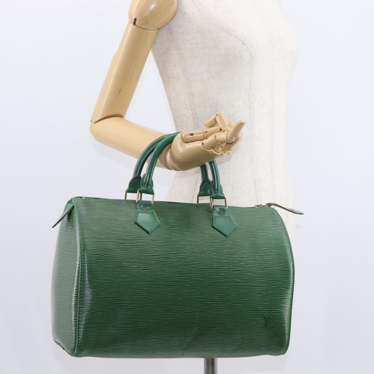 Louis Vuitton Speedy Handbag Epi Leather, GREEN, LEATHER, Handbag