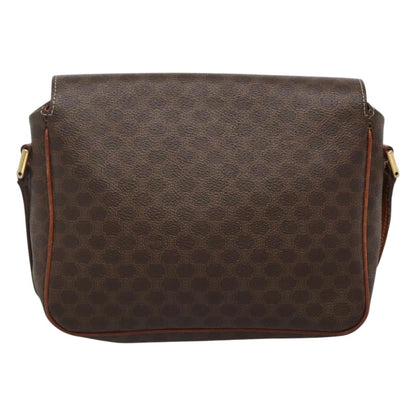 Celine Vintage Macadam Shoulder Bag Canvas and Leather, BROWN, CANVAS, Shoulder bag