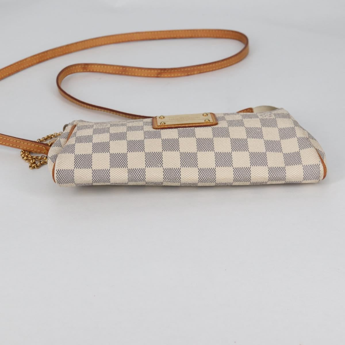Louis Vuitton Eva Handbag Damier, WHITE, CANVAS, Shoulder bag